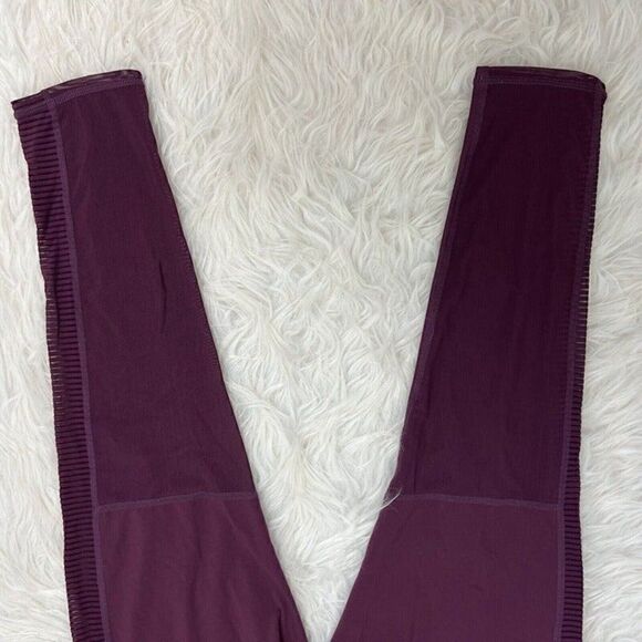Sweaty Betty Womens Power 7/8 Mesh Workout Cropped Leggings Red Maroon Medium - Picture 7 of 12